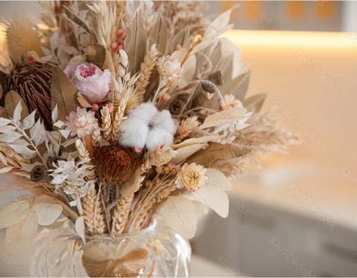 fleurs séchées à Montfort-l'Amaury près de Versailles dans les Yvelines 78